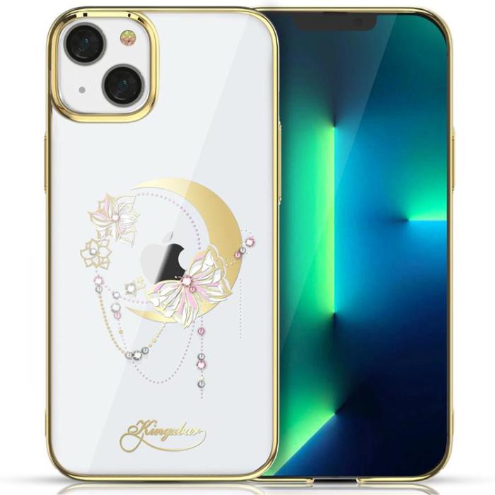 Kingxbar - Kingxbar Butterfly Moon Series Skal iPhone 13 Pro - Guld