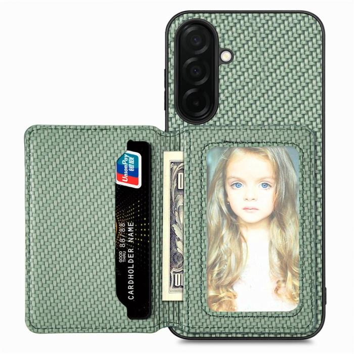 OEM - Mobilfodral för Samsung Galaxy S26 Plus Konstläder RFID - Grön