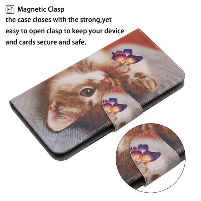 OEM - Mobilfodral för Samsung Galaxy S26 Plus Konstläder - Fjäril Katt