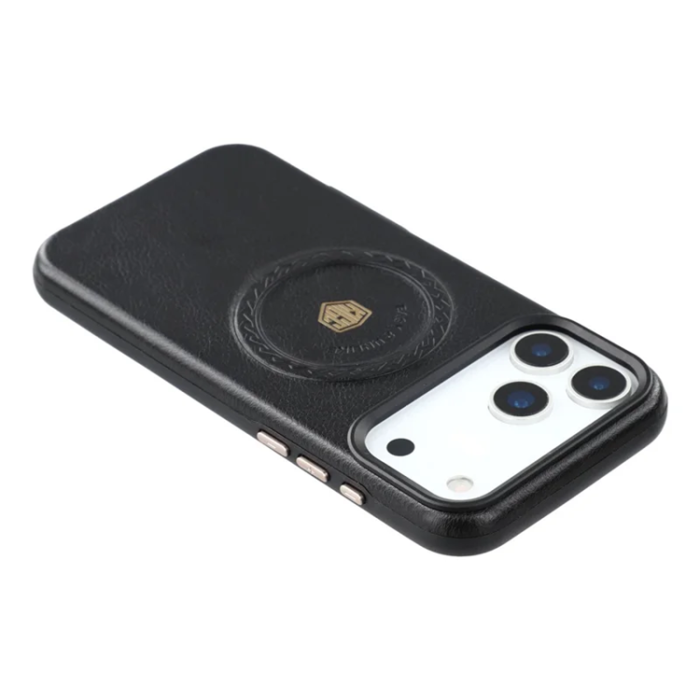 KIGC - KIGC iPhone 17 Pro Mobilskal Magsafe Läder - Svart