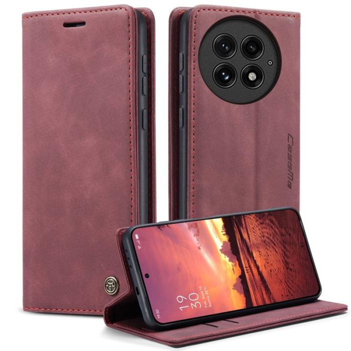 Caseme - CASEME 013 Case OnePlus 13 Plånboksfodral Konstläder - Röd