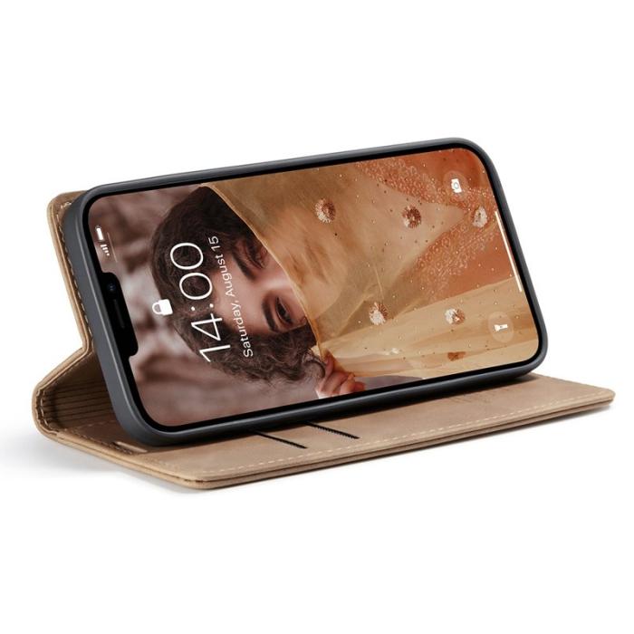 Caseme - CASEME 013 Plånboksfodral i Konstläder för iPhone 13 - Brun