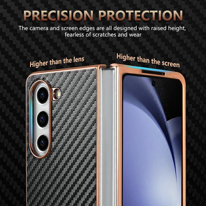 AZNS - AZNS Samsung Galaxy Z Fold5 Fodral PU+TPU - Svart