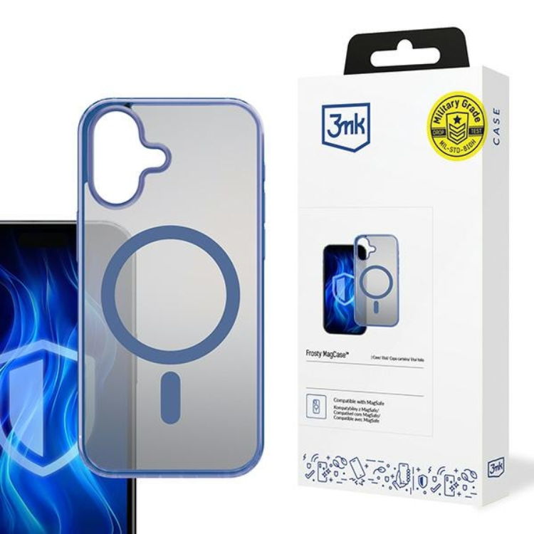 3MK iPhone 16 Mobilskal MagSafe Frosty - Blå | 2353 | AlltMobil