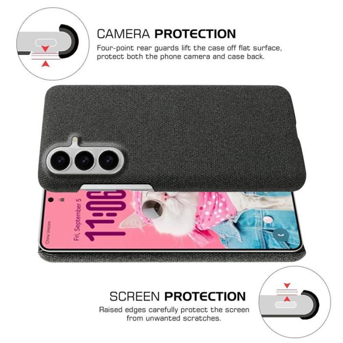OEM - Mobilskal till Samsung Galaxy S26 / S26 Pro Tygtextur Anti-Scratch Plast - Svart