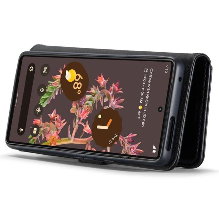 DG.MING - DG.MING Google Pixel 7 Plånboksfodral Detachable 2in1 Äkta läder - Svart