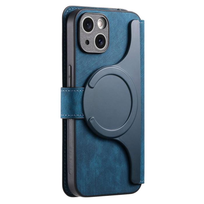 CASENEO - CASENEO iPhone 14 Plus Plånboksfodral Konstläder - Blå