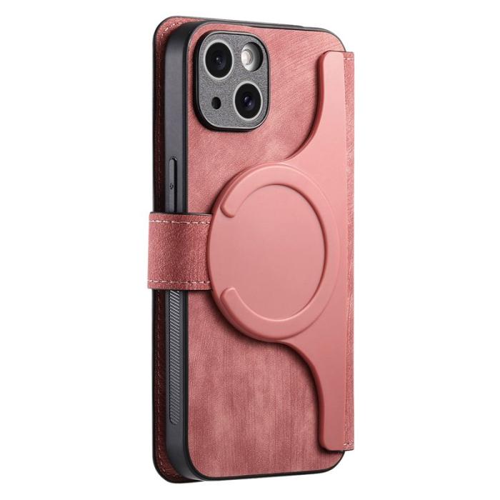 CASENEO - CASENEO iPhone 14 Plus Plånboksfodral Konstläder - Rosa