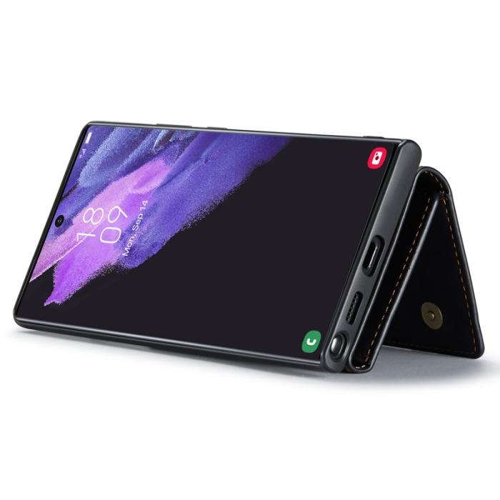 DG.MING - DG.MING Konstläder Plånboksfodral för Samsung Galaxy S24 Ultra - Svart