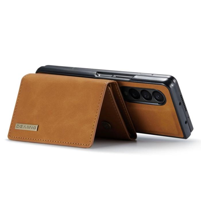 DG.MING - DG.MING Konstläder Plånboksfodral för Samsung Galaxy Z Fold3 5G - Brun