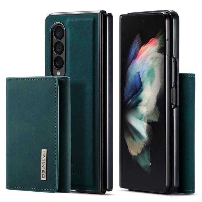 DG.MING - DG.MING Konstläder Plånboksfodral för Samsung Galaxy Z Fold3 5G Grön