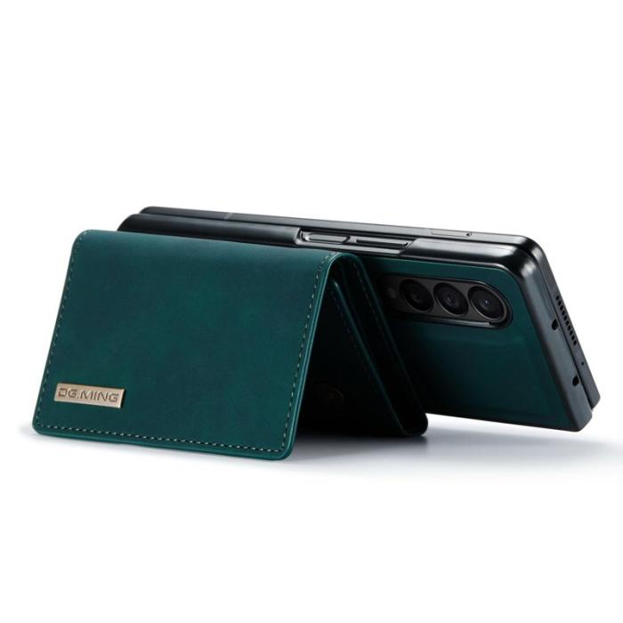 DG.MING - DG.MING Konstläder Plånboksfodral för Samsung Galaxy Z Fold3 5G Grön