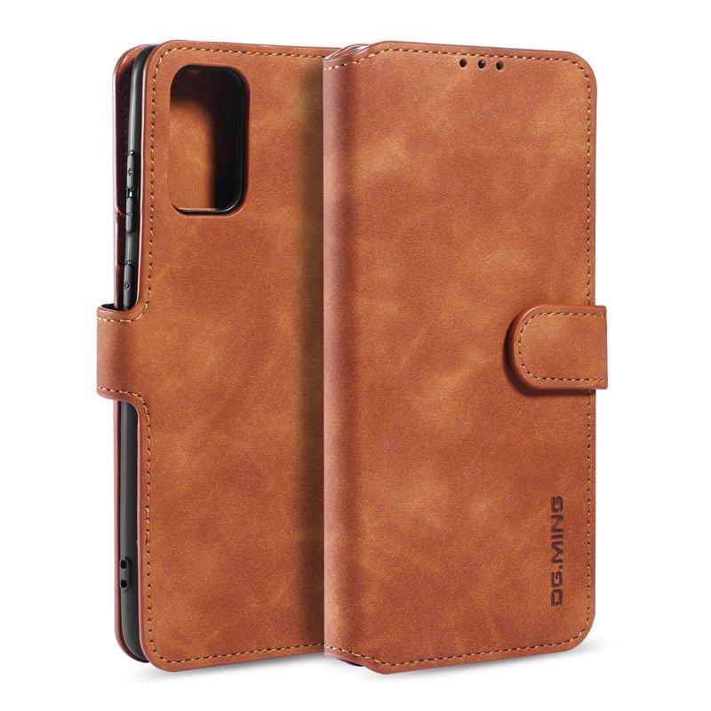 DG.MING Plånboksfodral Konstläder för Samsung Galaxy S20 Ultra - Brun