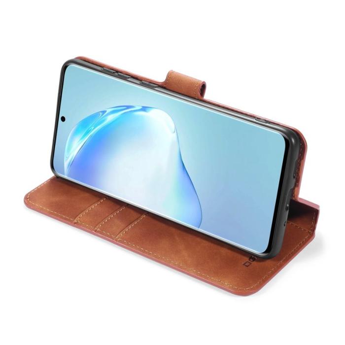 DG.MING - DG.MING Plånboksfodral Konstläder för Samsung Galaxy S20 Ultra - Brun