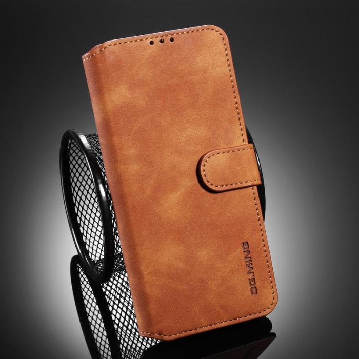 DG.MING - DG.MING Plånboksfodral Konstläder för Samsung Galaxy S20 Ultra - Brun
