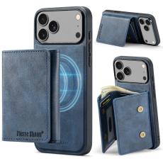 FIERRE SHANN - FIERRE SHANN FS030 iPhone 17 Pro Pl&aring;nboksfodral Konstl&auml;der - Bl&aring;
