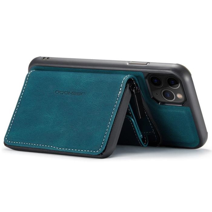JEEHOOD - JEEHOOD Mobilskal till iPhone 11 Pro Max Konstläder TPU Blå