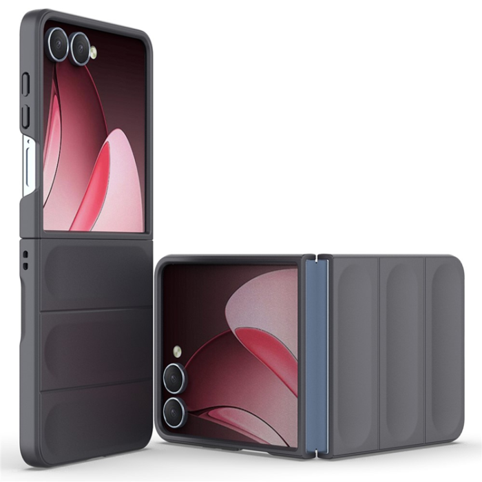 A-One Brand - Galaxy Z Flip 7 Mobilskal Anti-Drop TPU Rugged - Mörkgrå