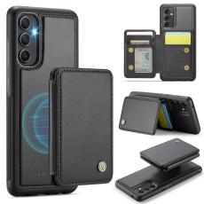 JEEHOOD - JEEHOOD J05 Fodral f&ouml;r Samsung Galaxy A34 5G Konstl&auml;der Svart