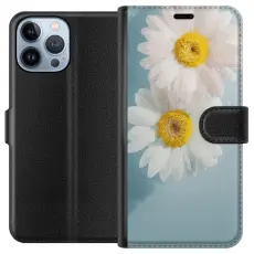 Gustaf - Pl&aring;nboksfodral till Apple iPhone 13 Pro Max med Sommarblommor
