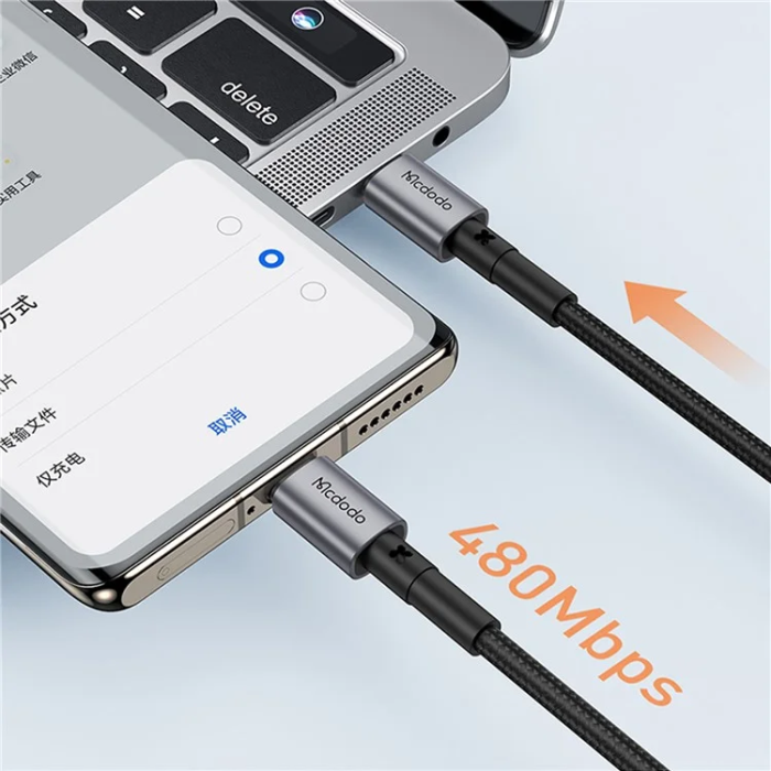 MCDODO - MCDODO USB-C - USB-C 60W Kabel 1m CA-3130 PD Prism - Svart