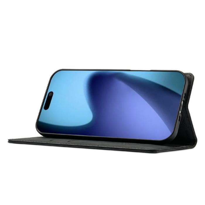 LC.imeeke - LC.IMEEKE iPhone Air Plånboksfodral Konstläder- Svart