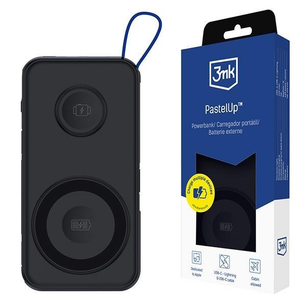 3MK MagSafe Powerbank 10000mAh 22.5W Med Apple Watch Laddning - Svart | 505295 | AlltMobil