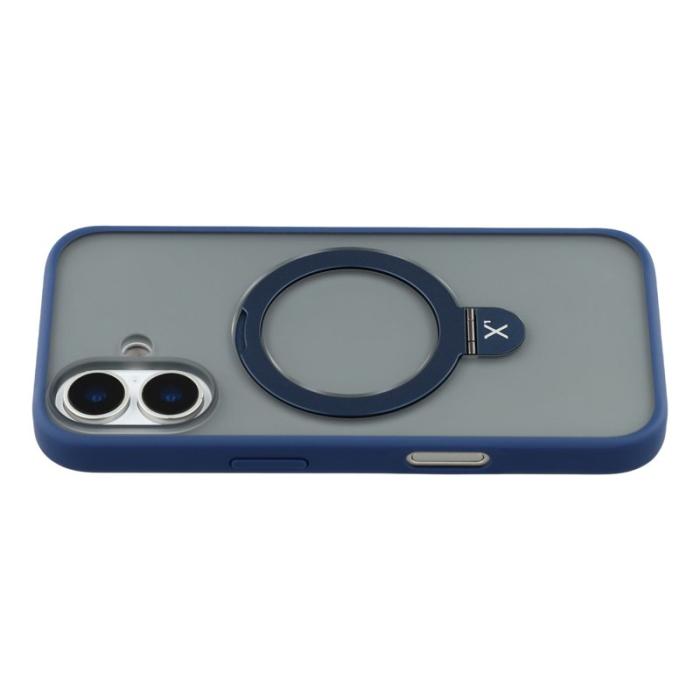 X-Level - X-LEVEL iPhone 17 Fodral Metal Kickstand TPU PC Blå