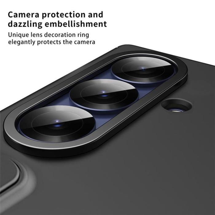 A-One Brand - Mobilskal För Galaxy Z Fold 8 Kortfack Kickstand med Skärmskydd - Svart
