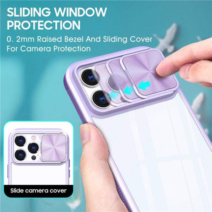 OEM - iPhone 14 Pro Skal Camera Slider - Lila