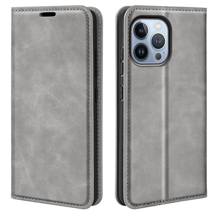 OEM - Folio iPhone 14 Pro Max Plånboksfodral - Grå
