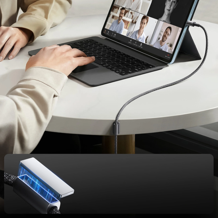 Joyroom - Joyroom S-A50 3A USB-A - USB-C kabel 1.2m - Grå