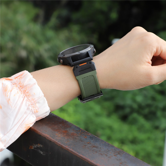 A-One Brand - Garmin Fenix 8 (47mm) Armband Silikon - Grön