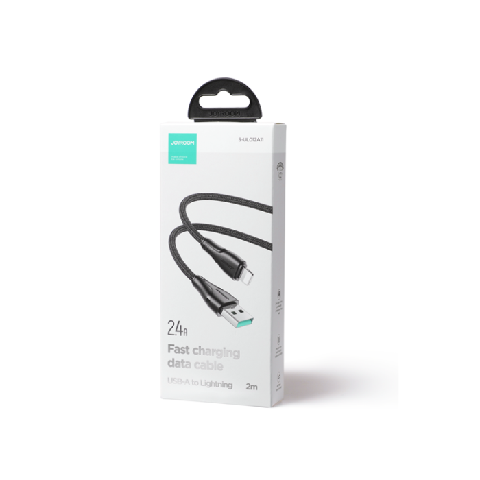 Joyroom - Joyroom Surpass USB-A till Lightning kabel 2m - Svart