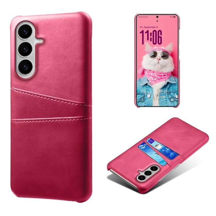 OEM - Samsung Galaxy S26 / S26 Pro Skal PU Läder + Hård PC - Rosa