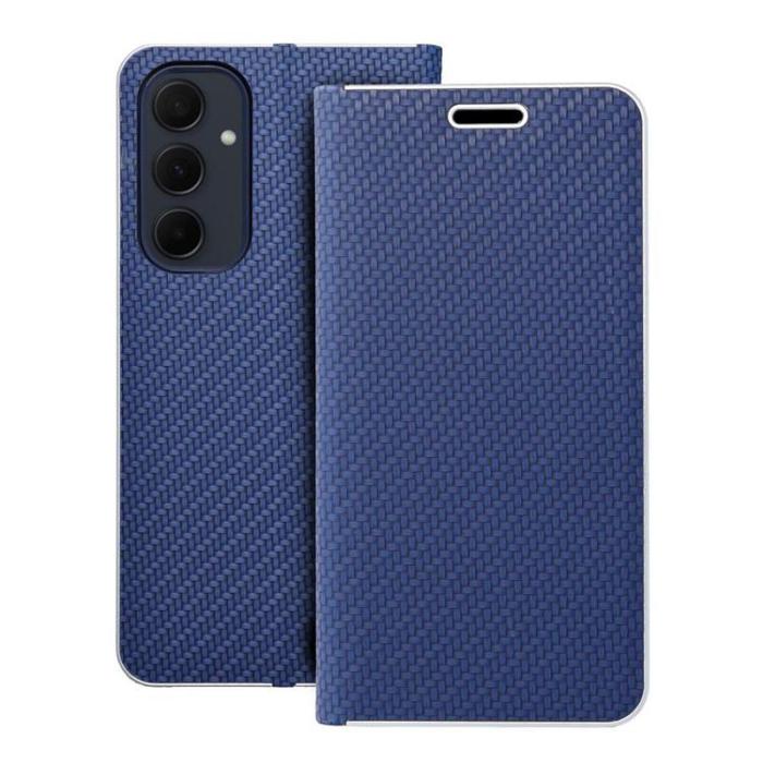 OEM - Galaxy A15 Plånboksfodral Luna Carbon - Blå
