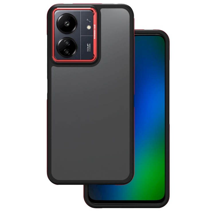 Xiaomi Poco C65/Redmi 13C 5G/4G Mobilskal Crystal Black - Röd | 2353 | AlltMobil