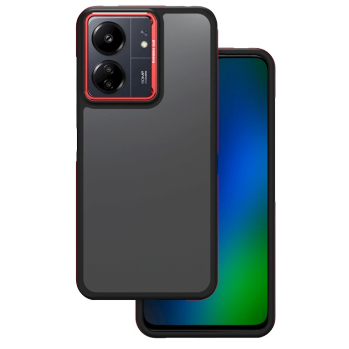 OEM - Xiaomi Poco C65/Redmi 13C 5G/4G Mobilskal Crystal Black - Röd
