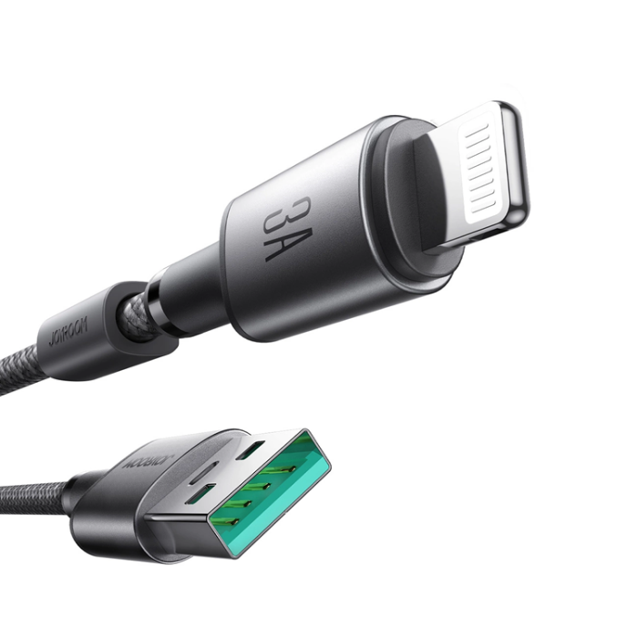 Joyroom - Joyroom S-A50 3A USB-A - Lightning Kabel 1.2m - Grå