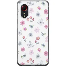 Gustaf - Mobilskal till Samsung Galaxy Xcover 5 med Blommor och fj&auml;rillar
