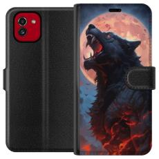 iSecrets - Plånboksfodral till Samsung Galaxy A03 med Ylande varg