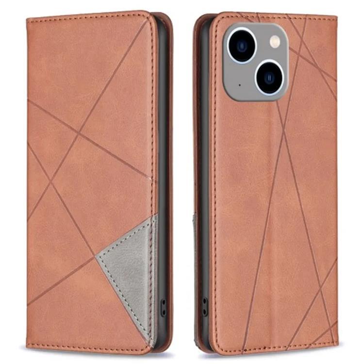 iPhone 15 Plus Plånboksfodral Kickstand - Brun | 2353 | AlltMobil