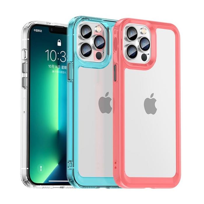 OEM - iPhone 12 Pro Max Skal Outer Space med en Gelram - Blå