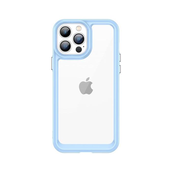 OEM - iPhone 12 Pro Max Skal Outer Space med en Gelram - Blå