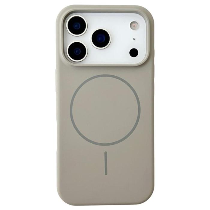 A-One Brand - iPhone 17 Pro Mobilskal MagSafe Silikon Anti Drop - Ljusgrå