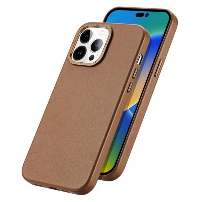 Dux Ducis - Dux Ducis iPhone 14 Pro Skal Magsafe Grit - Brun