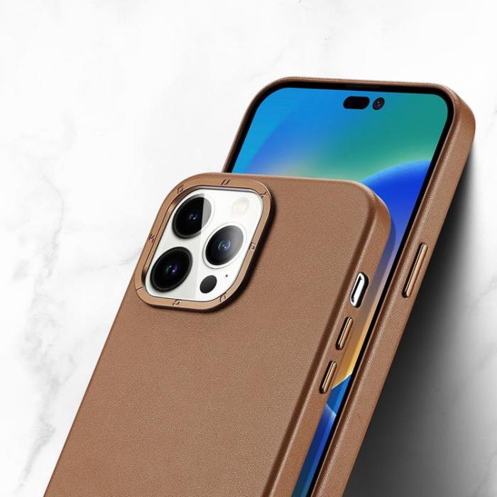 Dux Ducis - Dux Ducis iPhone 14 Pro Skal Magsafe Grit - Brun