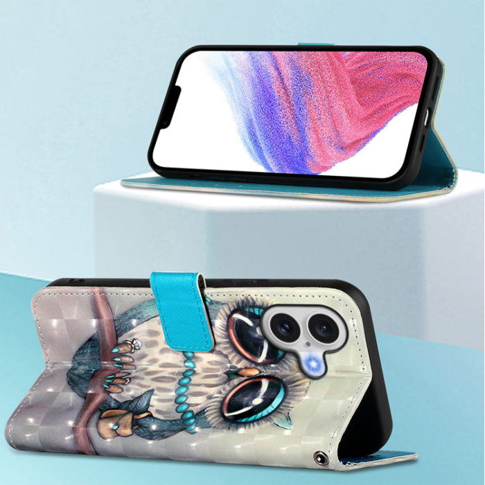 A-One Brand - iPhone 17 Plånboksfodral Printing Pattern Med Strap