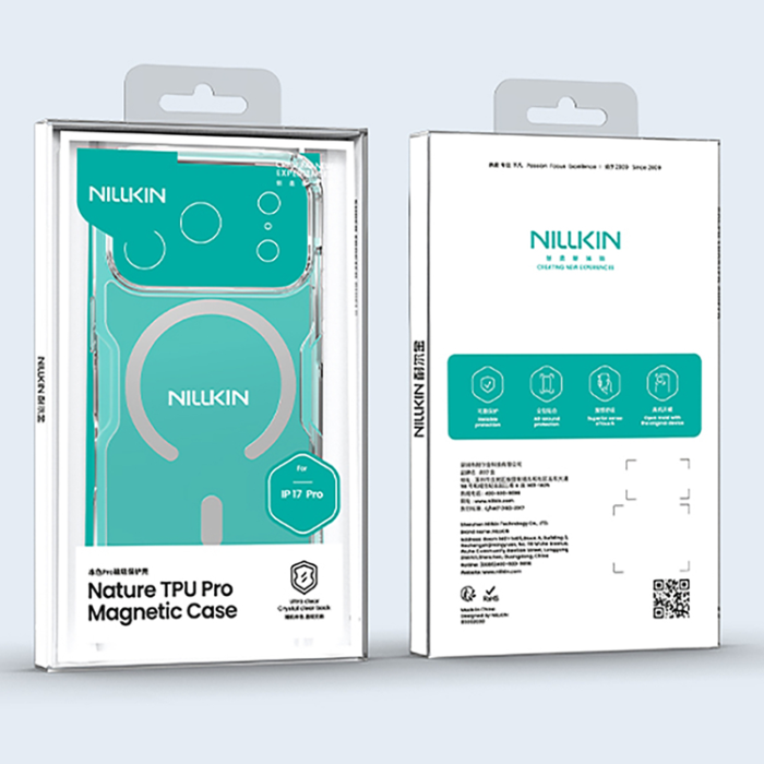 Nillkin - Nillkin iPhone 17 Pro Mobilskal MagSafe Nature TPU Pro - Vit