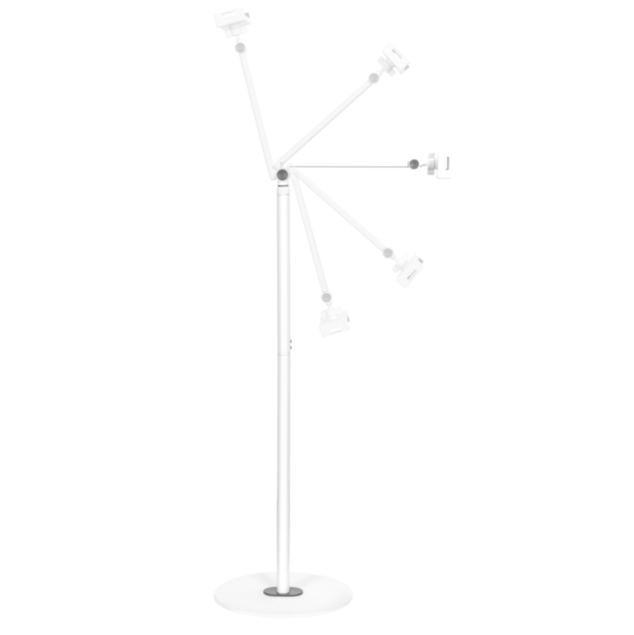 UTGATT1 - Deltaco Golvstativ Med Adjustable Arm - Vit